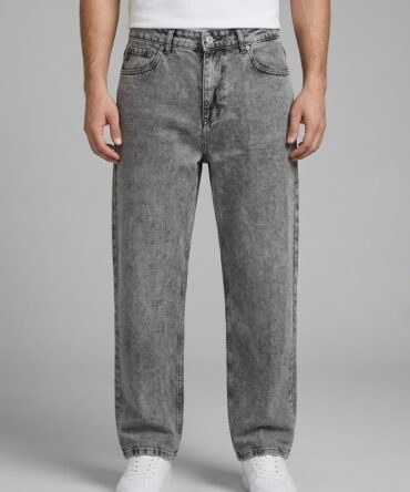 Gri Asit Baggy Pantolon